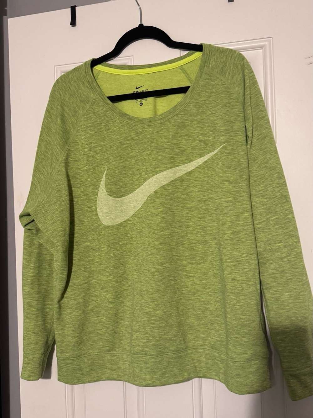 Nike Women’s Lime Green Dri-FIT Pullover Sweatshirt